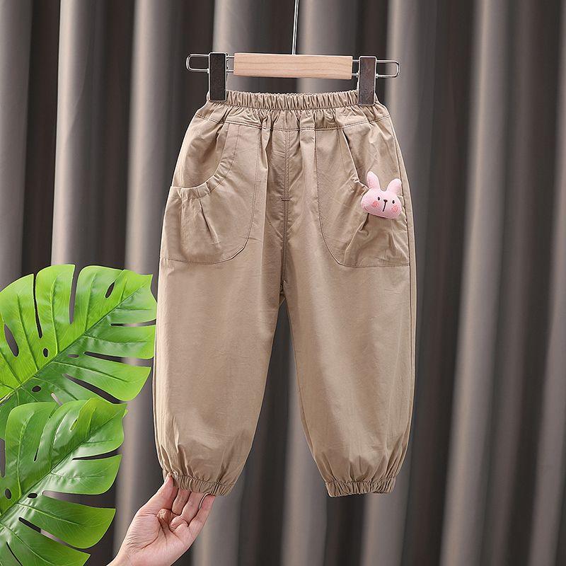 

Девочки Брюки Летняя Одежда Брюки Защита от Комаров Тонкий Дизайн Летние Детские Повседневные Брюки Свободные Рабочие Брюки 120