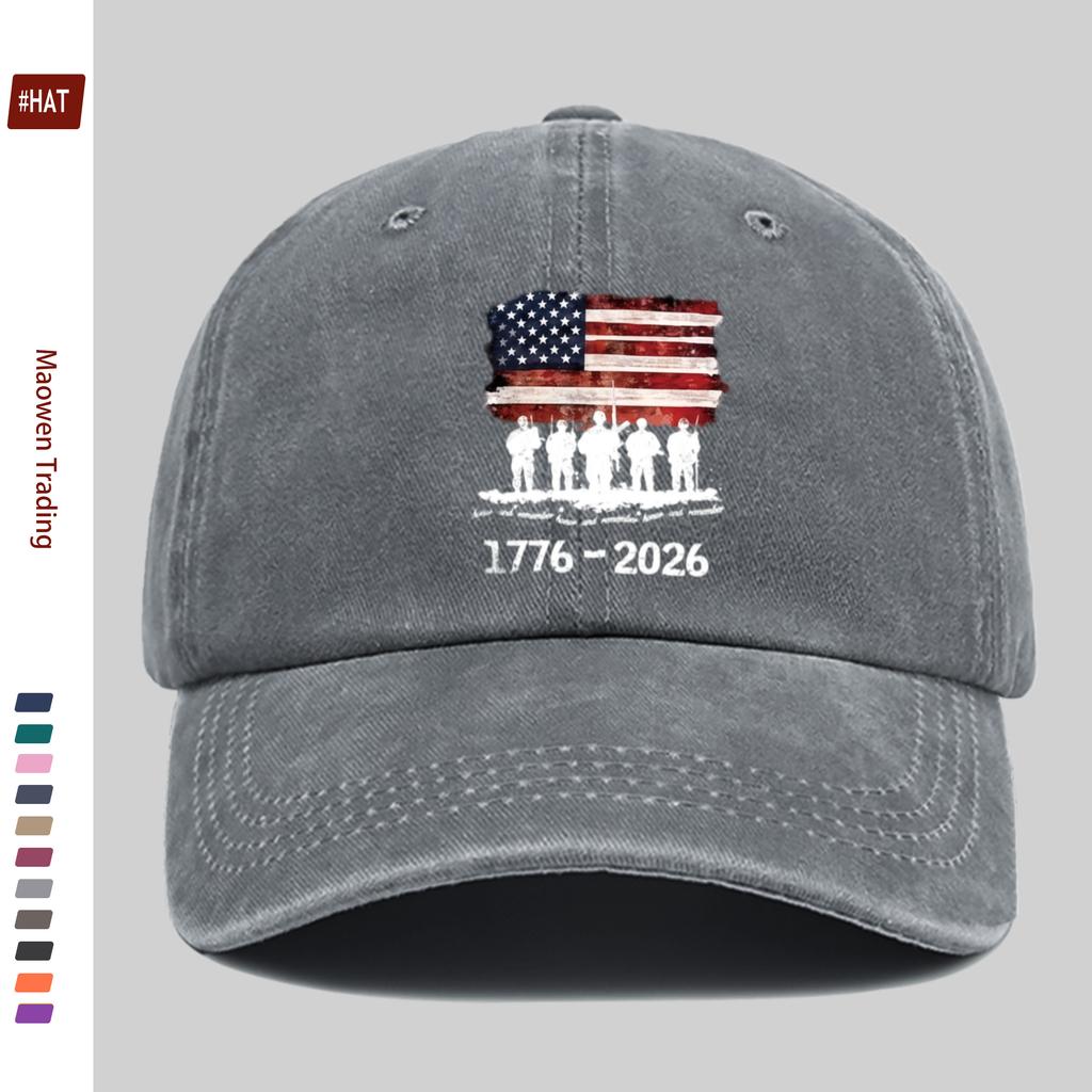 Pc Years of Freedom Meter Flag Print Baseball Cap Fashion Patriotic Style WomenS Daily Wear Sun Hat Casual Dec