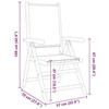 VidaXL Garden Reclining Chairs Set of 4 Fabric and Solid Wood, Garden Seat, Patio Chair, Dining Chair of 3214541