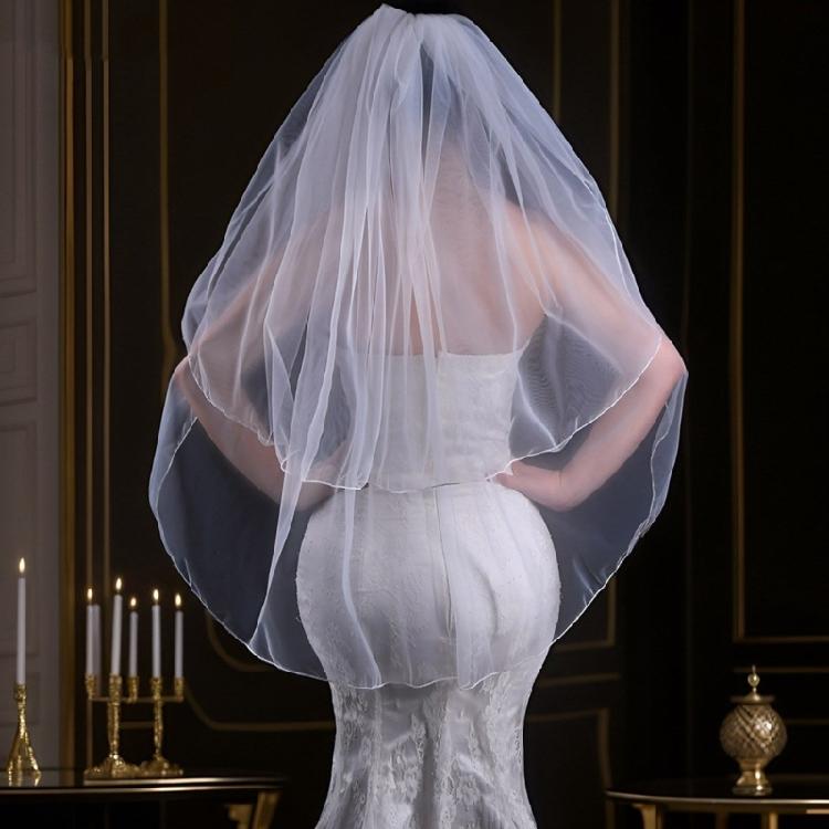 Wedding Veil for Wedding Party Bride Veil Sheer Head Scarf White