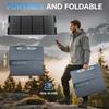OUKITEL PV400 400W Portable Solar Panel, IP68 Waterproof, Foldable Solar Panel with 42V Output, Solar Panels for Camping, RV, and Emergencies