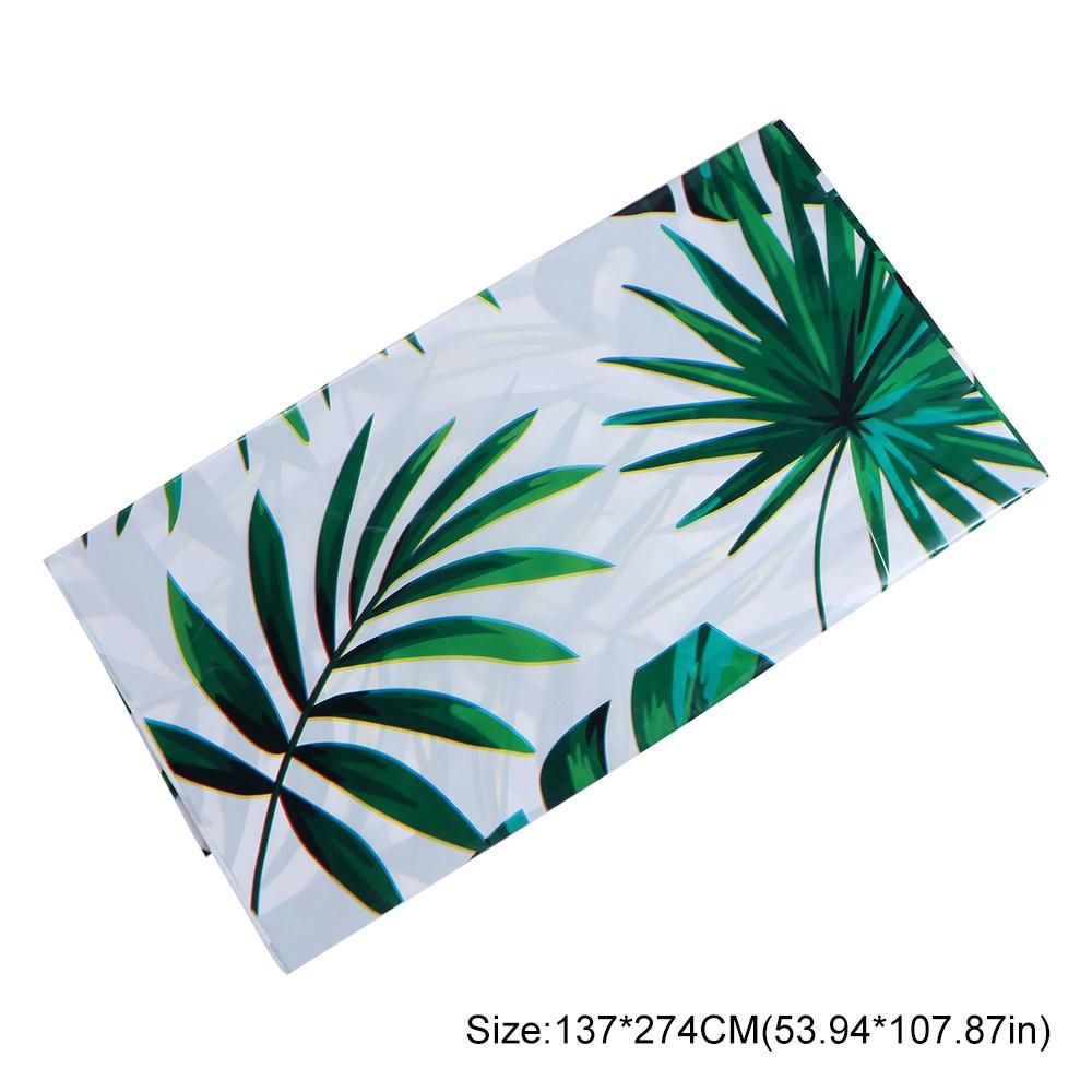 Plastic Tablecover Disposable Table Decorative Cloth Palm Leaves Tablecloth Birthday/weeding Party