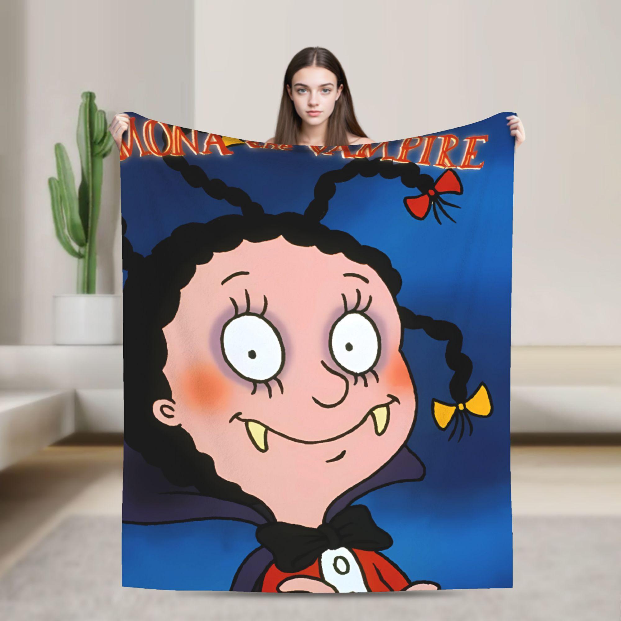 

Mona The Vampires Flannel Blanket Winter Soft Bedding Throws for Children Couch Chair Pattern Bedspread Sofa Bed Cover 75x90cm