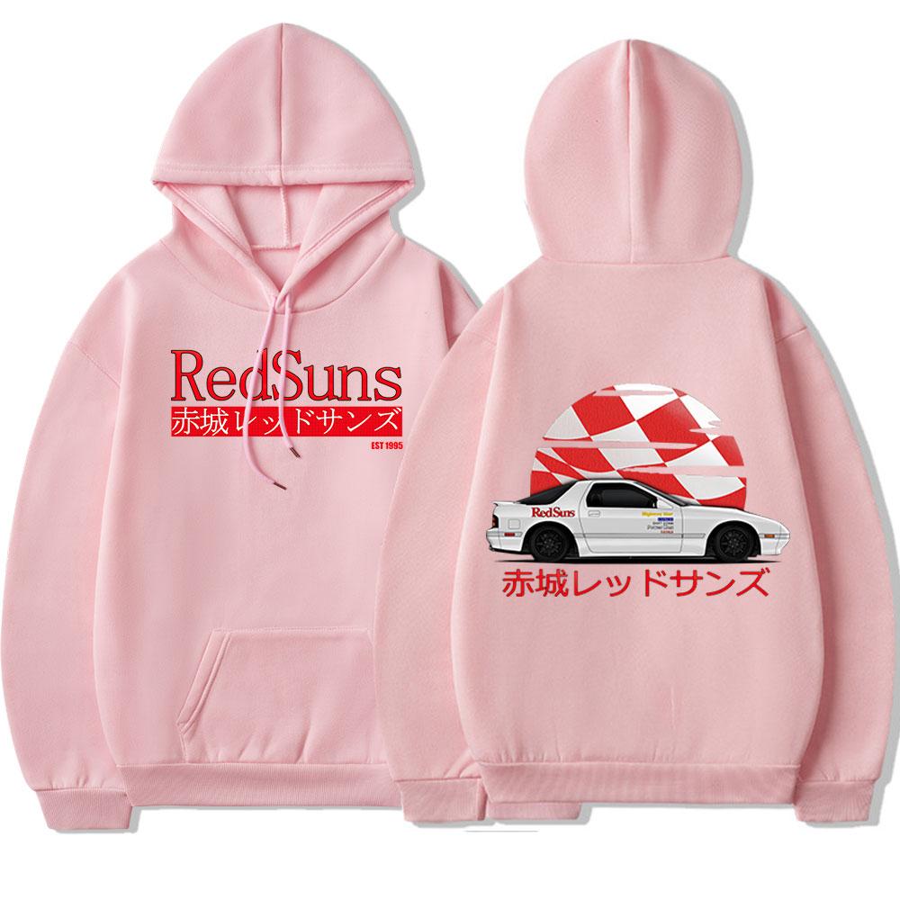 Initial D Drift Akagi RedSuns Hoodie Japanese Anime AE86 Unisex Women Fashion Hoodies Streetwear Sweatshirts JDM Automobile Culture