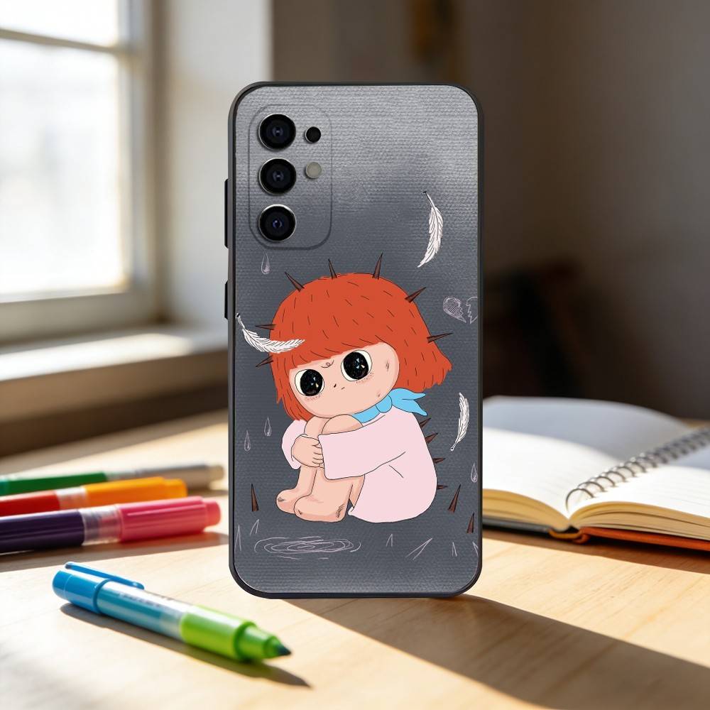 The Hedgehog Girl   Phone Case For Samsung S25,S24,S21,S22,S23,S30,Ultra,S20,Plus,Fe,Note,10,9,5G Black Cover