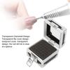 Nail Drill Bits Storage Box 25 Holes Transparent Clamshell Lock Design Dustproof Nail Drill Bits Desktop Container