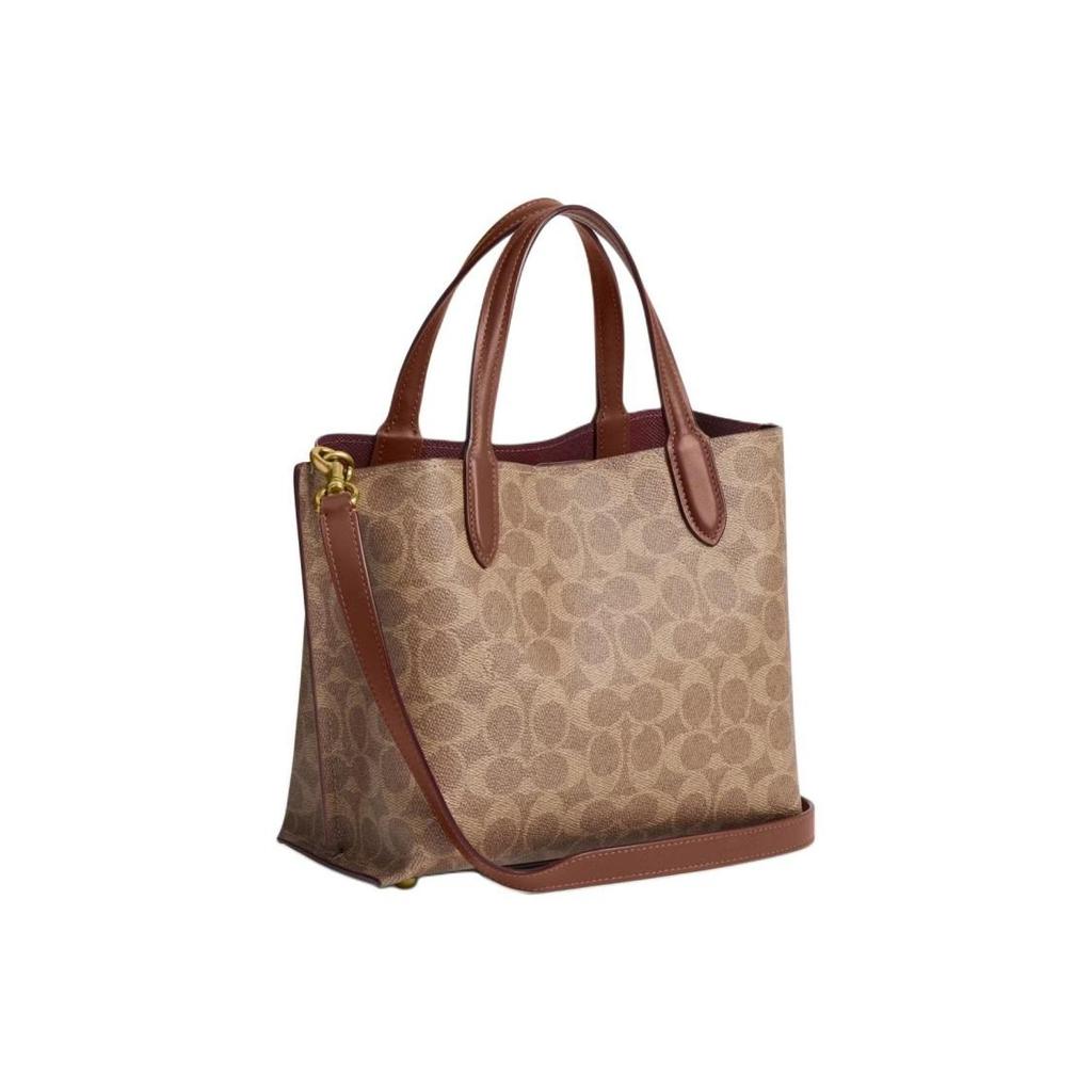 Coach X Peanuts Signature Canvas Leather Trim Tote Bag for Daily Use