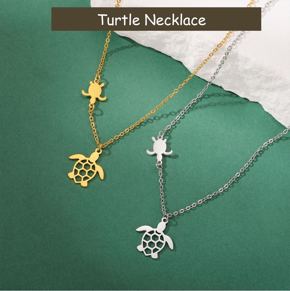 Cazador Stainless Steel Turtle Pendant Necklace for Women Gold Color Animal Choker Jewelry Birthday Gifts Wholesale 2026