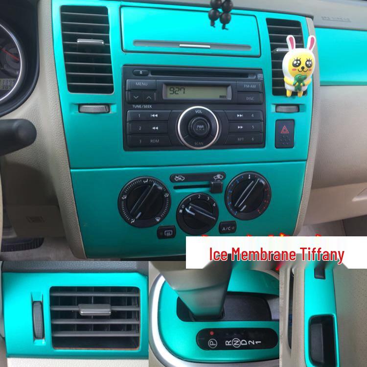 05-10 Tiida Interior Carbon Fiber Gear Console Stickers