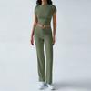 Women's Color Casual Top And Pants Fashion Two-piece Set