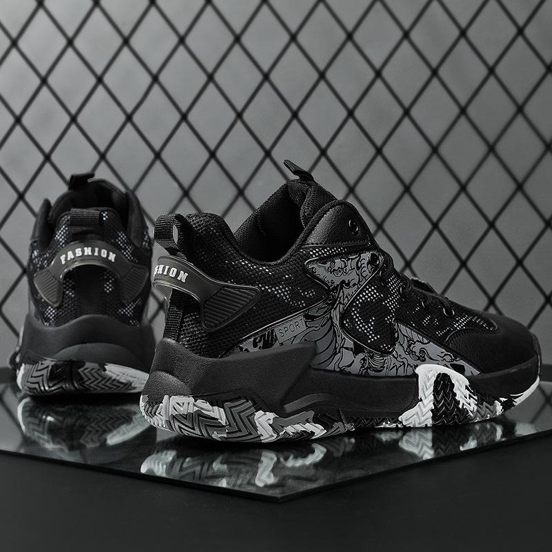 Basketball shoes for boys 2025 new spring and autumn high-top non-slip boys actual sports shoes for middle and older children and students sports shoe