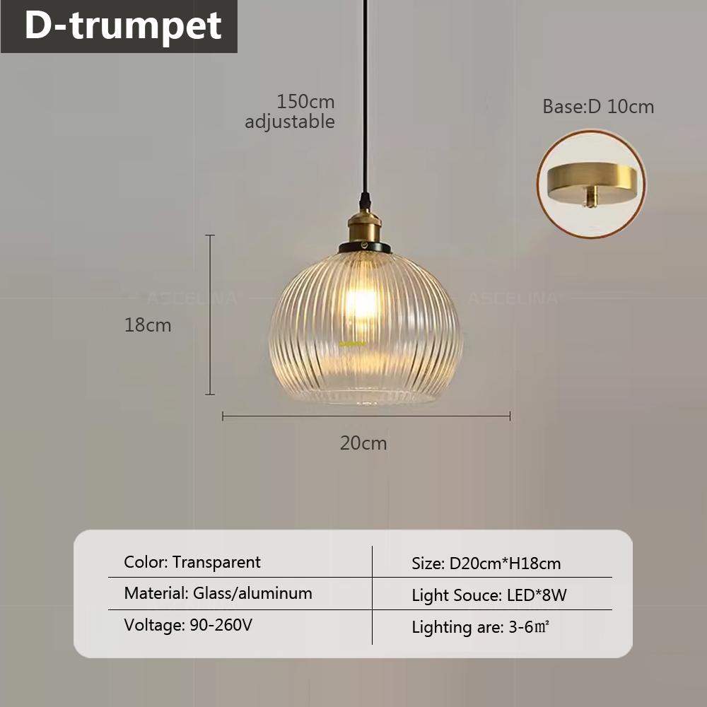 Nordic Retro Glass Pendant Light Green Hanging Lamp Living Room Decor Luminaire Hall Bedroom Dining Room Indoor Fixture Lustre