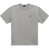 Polo Unifarbenes Crew-Neck-T-Shirt mit Logo-Stickerei Kurzarm Damen Oberteile Hellgrau 211967104-003