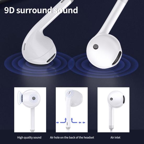 Kabelgebundener Kopfhörer Stereo Surround Subwoofer Bequem zu tragen Plug & Play Kabelsteuerung HD-Anrufe 3,5 mm/ Typ-C High Fidelity Sound Ohrhörer für Zuhause