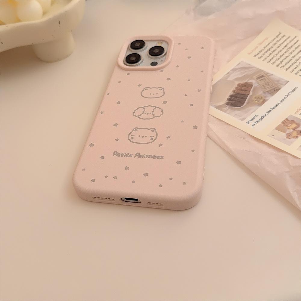 Star and Little Animal iPhone 17 Apple Phone Case 16 Cute Pet Ins Style 13 Compatible 15 Pro Max Soft