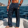 2026 Cross-Border Autumn Elastic Waist Straight-Leg Pants: Comfortable, Breathable for Outdoor or Beach Vacation