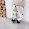 Kids' Polka Dot Korean-Style Drop-Crotch Pants – Spring/Autumn Casual Wide-Leg Design
