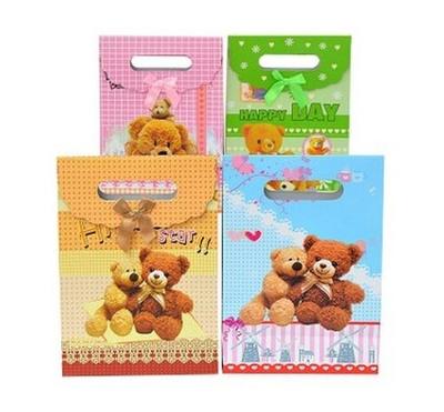 Teddy Bear Paper Bag 19 X 27 12 Pcs. 6860 Tor-0740