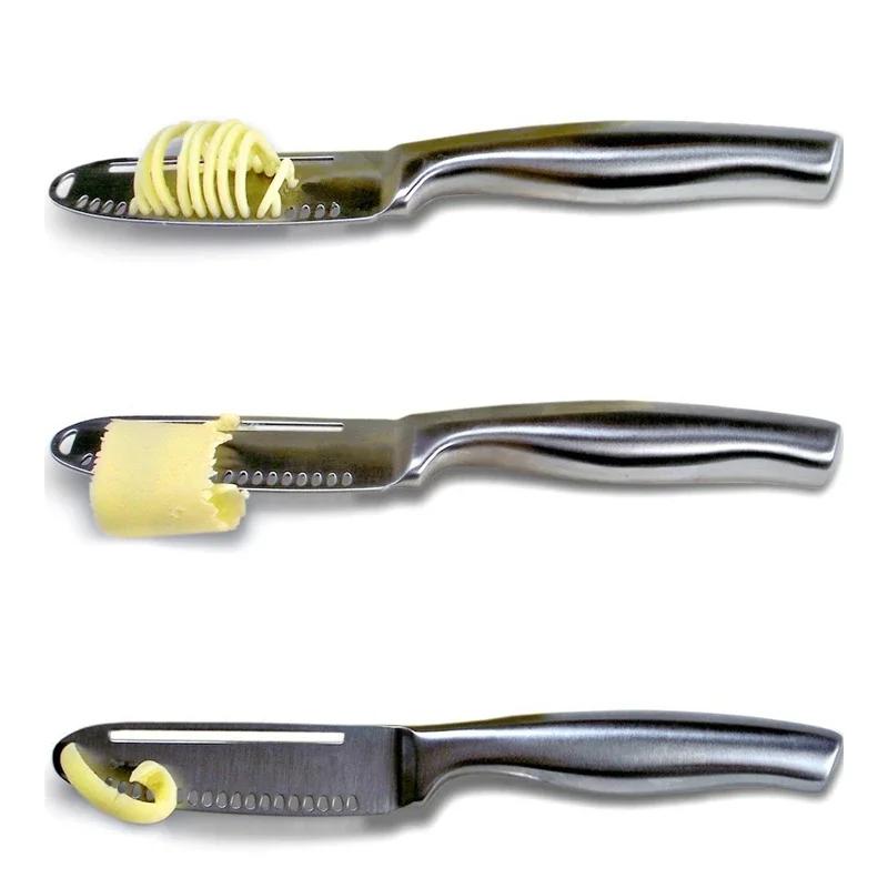 1pcs Holes Cheese Dessert Knife Butter Knife Stainless Steel Jam Knife Cutlery Toast Whipped Cream Bread Cheese Cutter