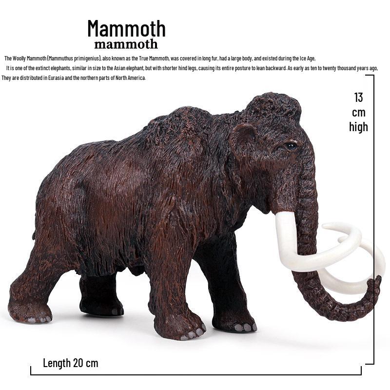 Children's Cognitive Wild Animal World: Elephant and Mammoth Figurine Set