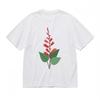 Women's Soft Comfortable Classic T-Shirt Minimalist Red Flower 100% Cotton Tee
