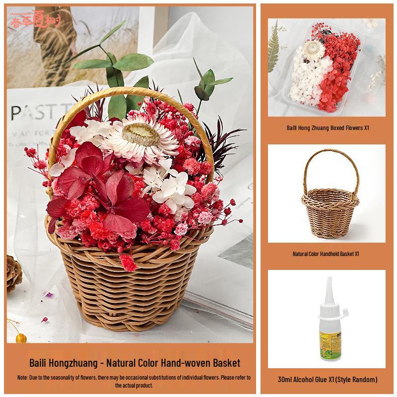 Back-to-School Gift: DIY Eternal Flower Mini Basket Ornament for Team Building & Decoration