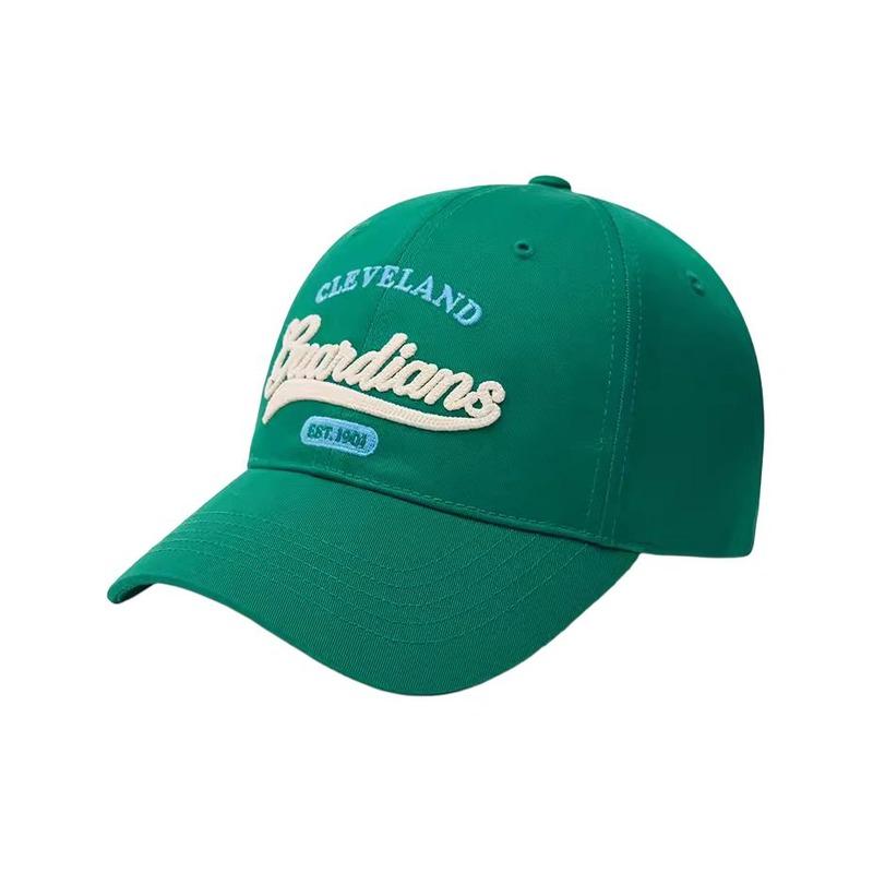 MLB Letter Embroidery Logo Cotton Peaked Cap Unisex Couple Style Green 3ACPVL24N-green grün