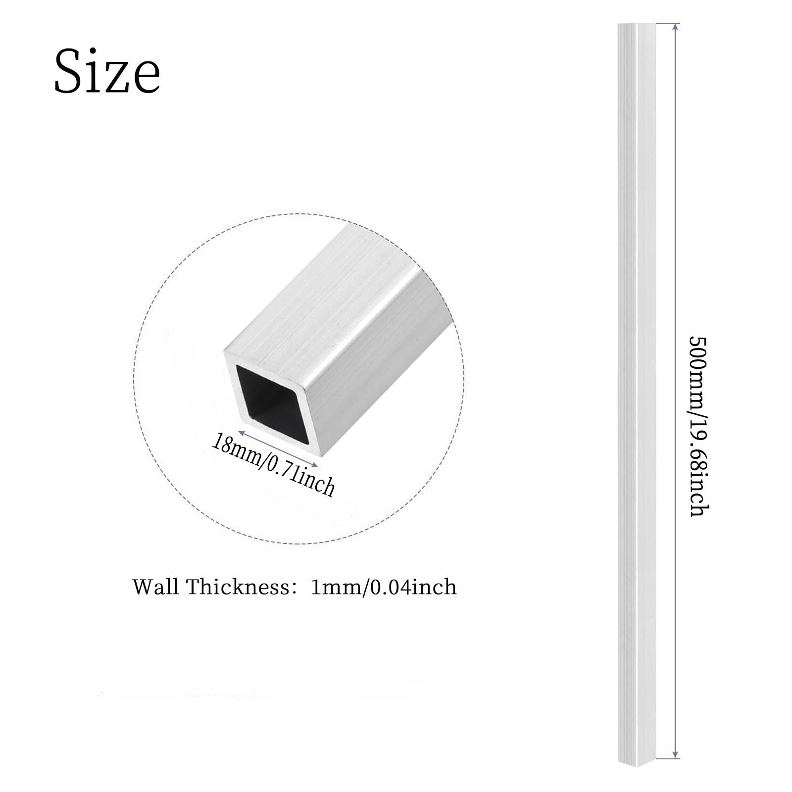 

Квадратна труба з нержавіючої сталі 304 розміром 10-20 мм Квадратна металева труба з нержавіючої сталі 304 товщиною 1 мм полірована конструкційна труба стійка до корозії 18x18x500mm 1mm