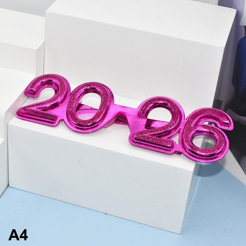 2026 Number Eyeglasses 2026 Happy  Year Glasses Diamond Glitter Sunglasses Cosplay Prop Xmas Party Decoration Funny Glasses