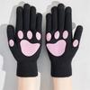 Warm Toe Bean Gloves Thick Stylish Mitten Gloves Full Finger Lovely Handwear Stylish Thicken Gloves for Girl Women