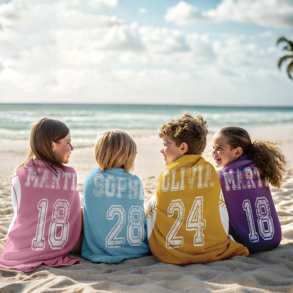 Beach Towels Baseball Team Super Absorbent Bath Towel Anti-sand Pool Towel For School Boys Girls Towels