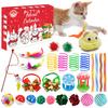 Cat Advent Calendar Cats Interactive Play Toys Christmas Countdown Calendar with Assorted Cat Toys