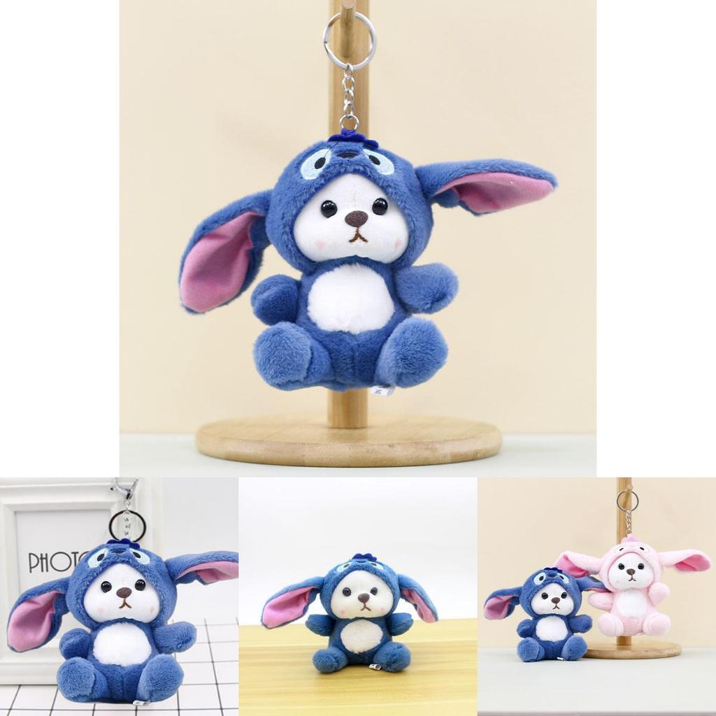 Adorable Pink Bear Keychain Plush Toy Soft And Cuddly 13cm Stuffed Animal