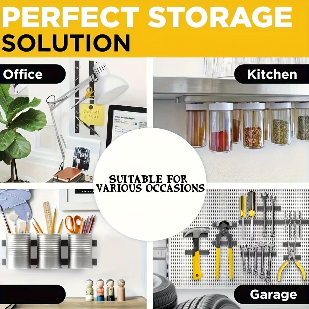 1Pc Heavy-Duty Self-Adhesive Magnetic Tape Roll - No-Residue Durable Magnetic Strip for Crafts, Office & Home Organization