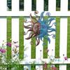 MUMTOP 13.26 Inch Metal Sun Moon Wall Decor, Inspiational Wall Sculpture Hanging Decorations Art for Indoor Outdoor Home Living Room Office Yard