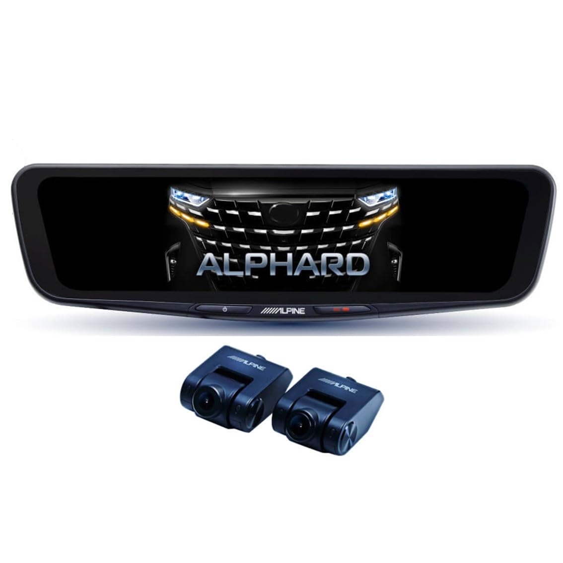 

Alpine 40 series Alphard Vellfire exclusive digital mirror with drive recorder mirror replacement type rear camera rear camera cover (ALPINE) / чорний