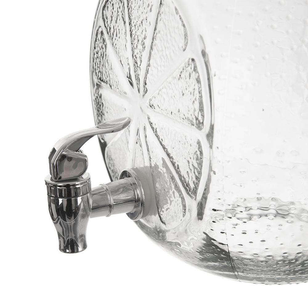 Lemon-Shaped Glass Beverage Dispenser with Tap 5.4L