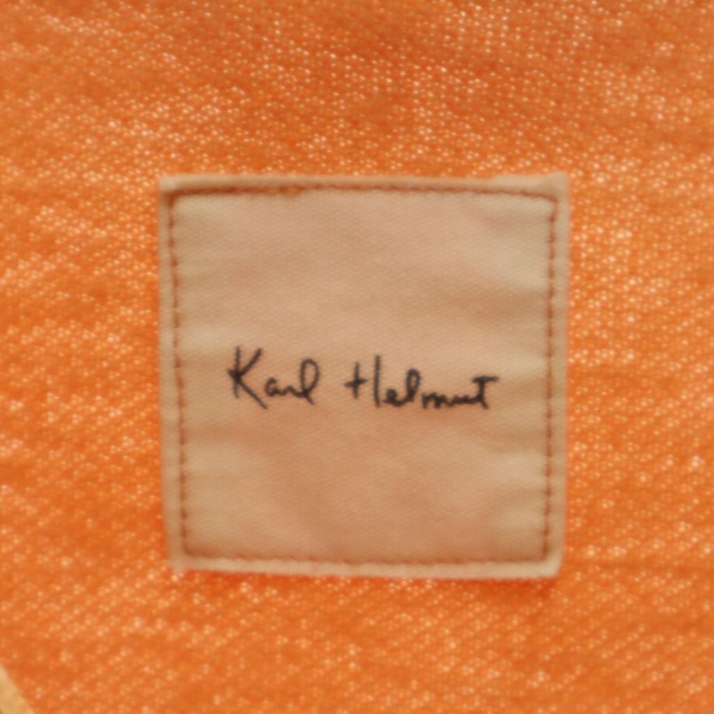 Karl Helmut Short Sleeve Polo Shirt L Orange Series Fawn Men's Used
