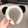 Plüsch-Panda-Form Haarspange/Haargummi/Stirnband Weihnachten Karneval Haargummi für Damen Teenager beim Fotografieren Rutschfest