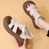 Platform sandals women's summer 2025 new versatile sports outerwear soft-soled mid-heel skirt casual Roman beach shoes