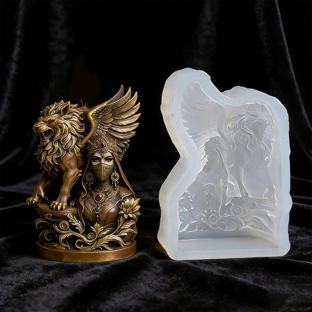 Food Grade Silicone Lioness Wing Woman Candle Mould For Art Projects And Creative Gift Making