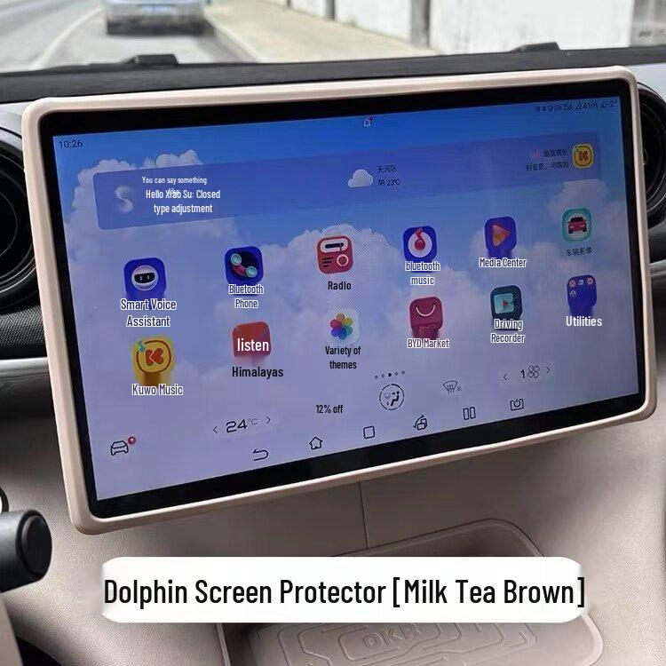BYD Dolphin Center Screen Protector & Bezel Cover for Interior Modification