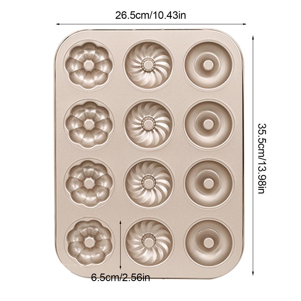 6/9/12 Hole Reusable Baking Tray Baking Pan Carbon Steel Cake Baking Mold Non-Stick Muffin DIY Cake Pan Moulds Donut Baking