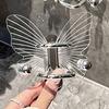 Comb Storage Shelf Self-Adhesive Bathroom Storage Rack Butterfly Shape Acrylic Storage Holder for Home
