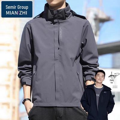 MianZhi Men's Spring Autumn Outdoor Hooded Jacket
