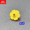 MOC Bricks Plant Petal Rose Flower Grass Tree Farm House Garden Accessories City View Country Building Blocks Children's Toys