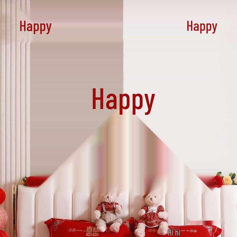 Double Happiness Wedding Room Decoration Set - Bedroom & Engagement Background