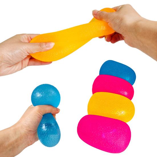 4Pcs Rainbow Candy Squeeze Toy Stress Relief Colorful Gum Drops Sensory Toy