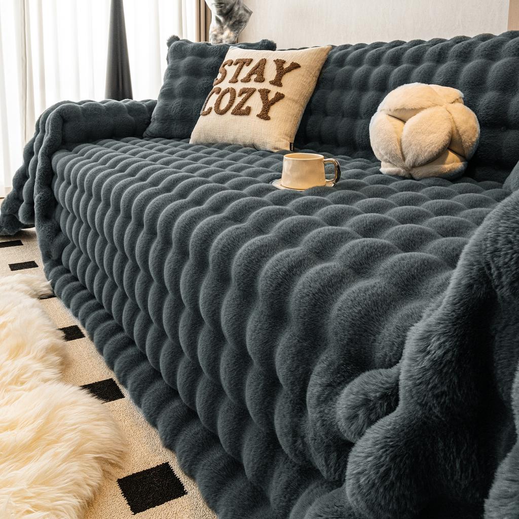New Cream Style Sofa Cover Cloth Autumn and Winter Sofa Towel Full Cover Thickened Plush Cushion Anti-cat Scratch Cover Blanket