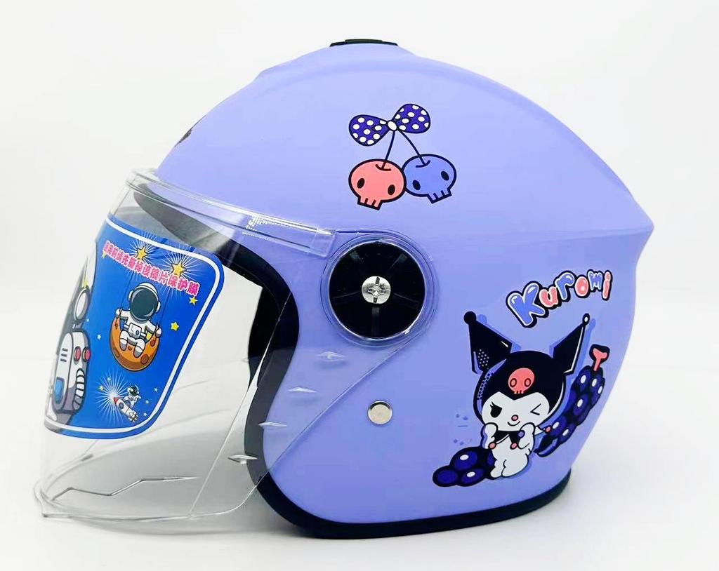 Dinosaur Cartoon Children's Electric Car Helmet - Four Seasons Safety, Thickened for Girls and Boys